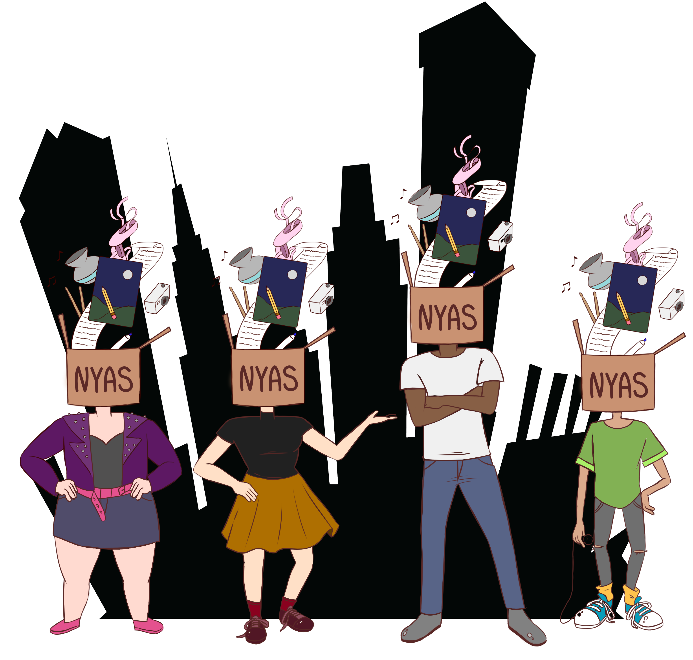 Logo for the National Youth Arts Summit. Designed by Maya Brooks of the Youth Planning Committee